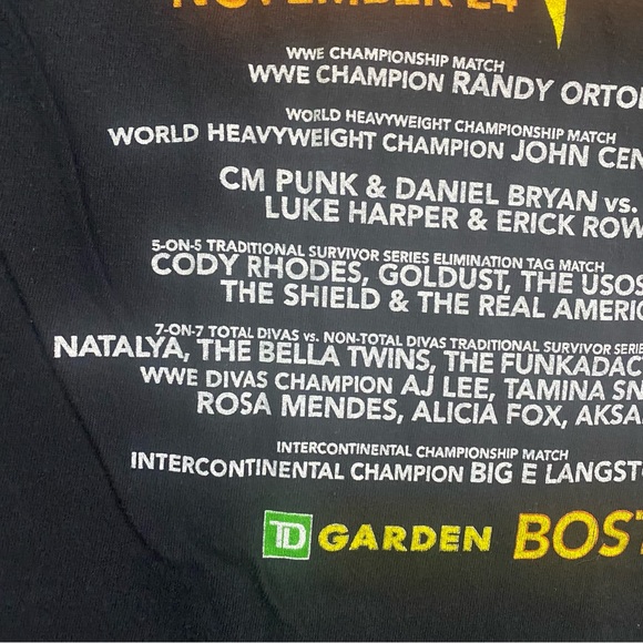 2013 WWE Survivor Series PPV Event Promo Graphic T-Shirt Size Medium Wrestling - Picture 13 of 16